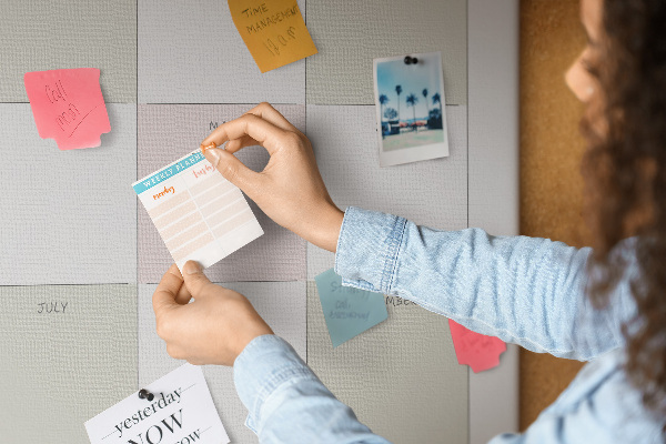 Pin board Annual planner with a minimalist design