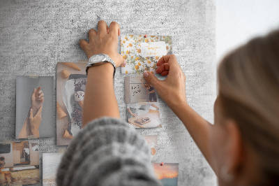 Wall cork memo board Minimalist gray with a concrete texture