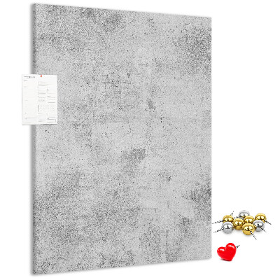 Wall cork memo board Minimalist gray with a concrete texture