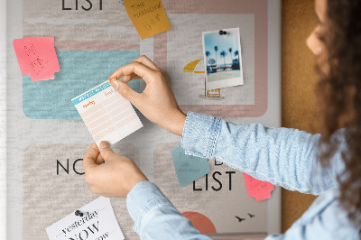 Memo cork board Summer To-Do List and Notes