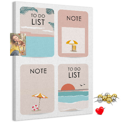 Memo cork board Summer To-Do List and Notes