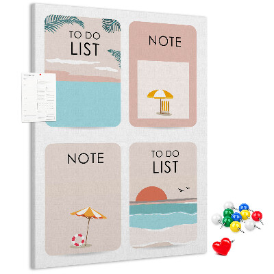 Memo cork board Summer To-Do List and Notes