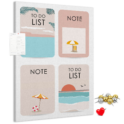 Memo cork board Summer To-Do List and Notes