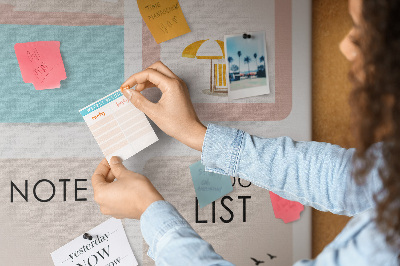 Memo cork board Summer To-Do List and Notes