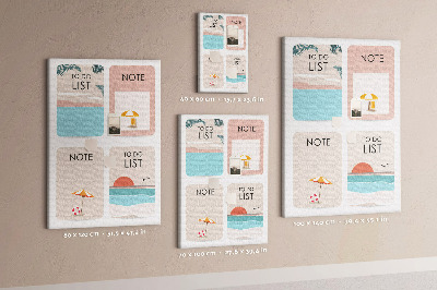 Memo cork board Summer To-Do List and Notes