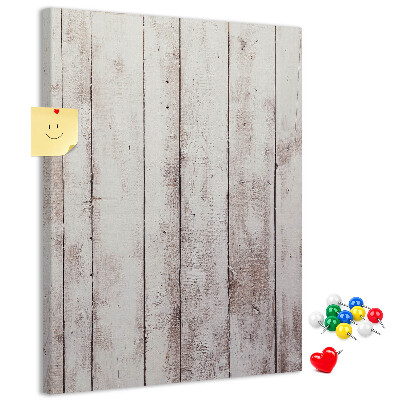 Cork notice board Rustic boards in a light shade