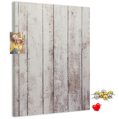 Cork notice board Rustic boards in a light shade