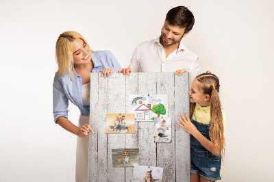 Cork notice board Rustic boards in a light shade