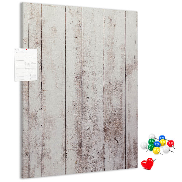 Cork notice board Rustic boards in a light shade