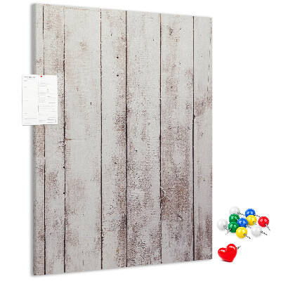 Cork notice board Rustic boards in a light shade
