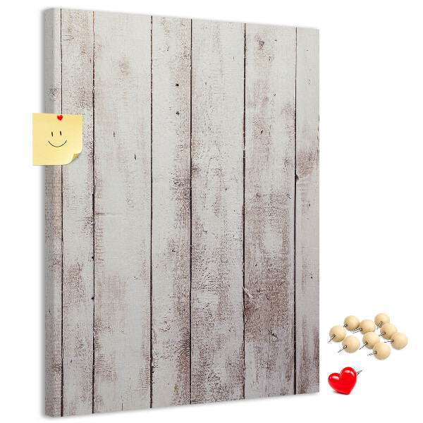Cork notice board Rustic boards in a light shade