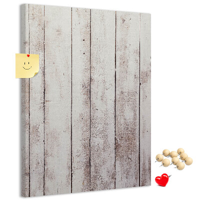 Cork notice board Rustic boards in a light shade