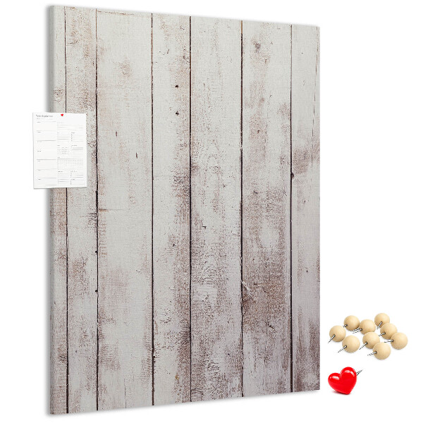 Cork notice board Rustic boards in a light shade