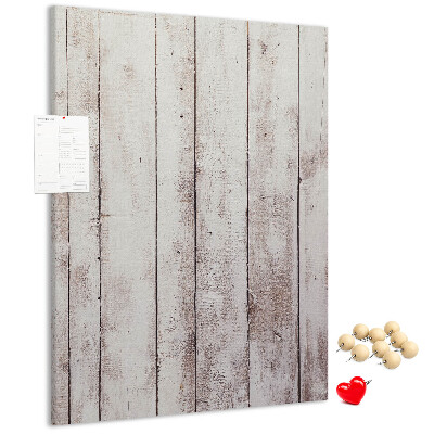 Cork notice board Rustic boards in a light shade