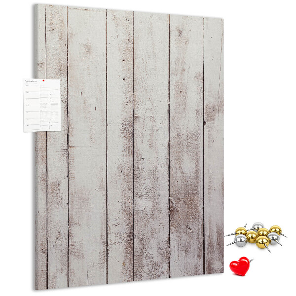 Cork notice board Rustic boards in a light shade