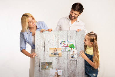 Cork notice board Rustic boards in a light shade