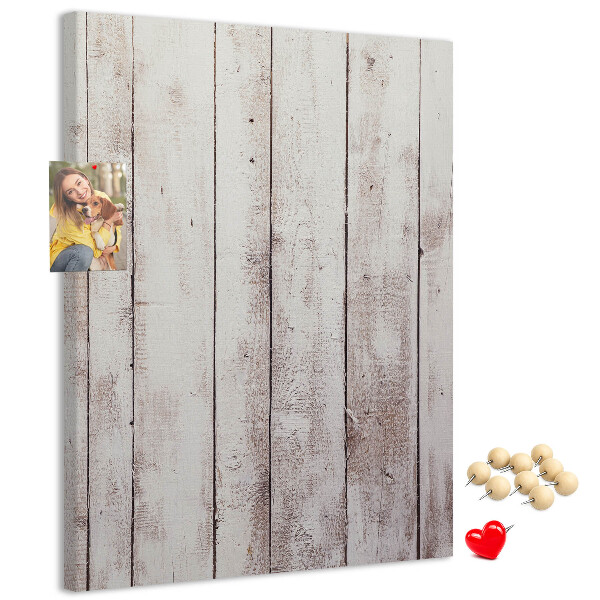 Cork notice board Rustic boards in a light shade