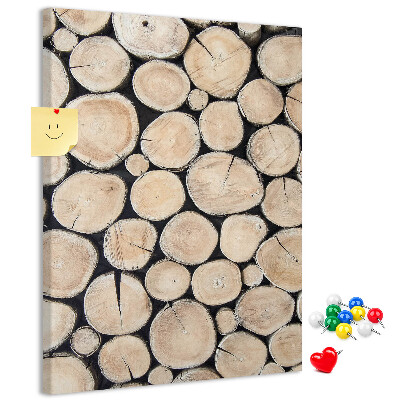 Memo cork board Wood planks in a natural arrangement