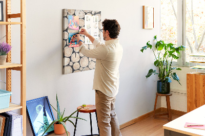 Memo cork board Wood planks in a natural arrangement