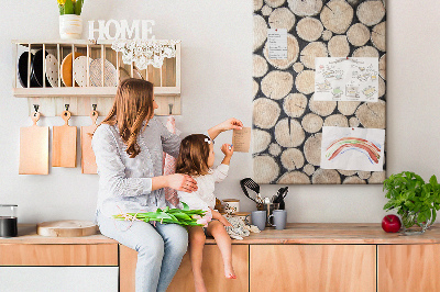 Memo cork board Wood planks in a natural arrangement