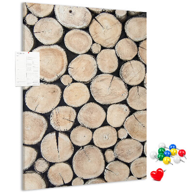 Memo cork board Wood planks in a natural arrangement