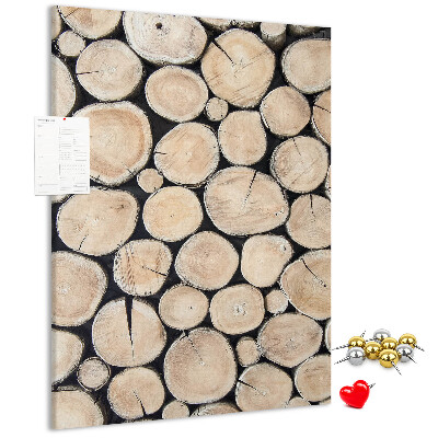 Memo cork board Wood planks in a natural arrangement