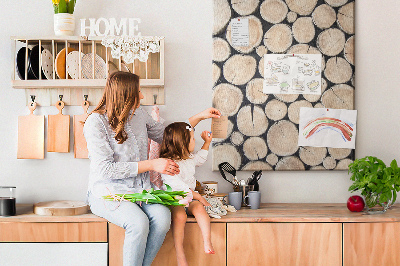 Memo cork board Wood planks in a natural arrangement