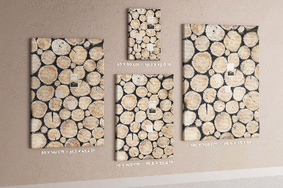 Memo cork board Wood planks in a natural arrangement