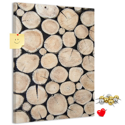 Memo cork board Wood planks in a natural arrangement