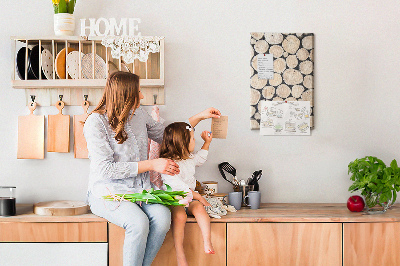 Memo cork board Wood planks in a natural arrangement