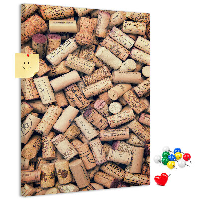 Cork notice board A collection of wine bottle corks