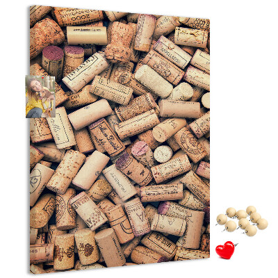 Cork notice board A collection of wine bottle corks