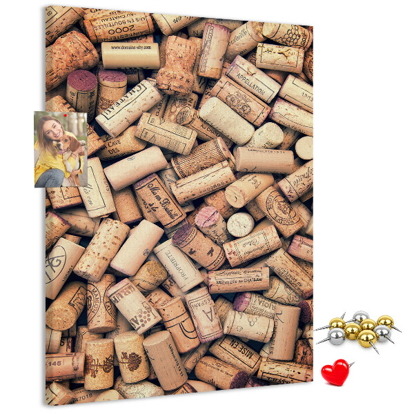 Cork notice board A collection of wine bottle corks