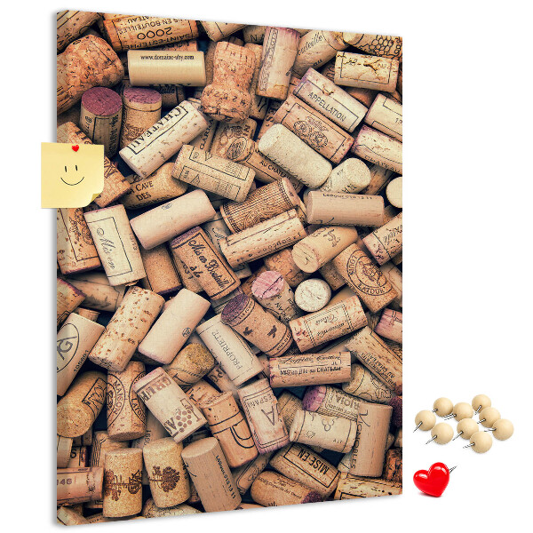 Cork notice board A collection of wine bottle corks