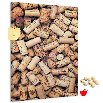 Cork notice board A collection of wine bottle corks