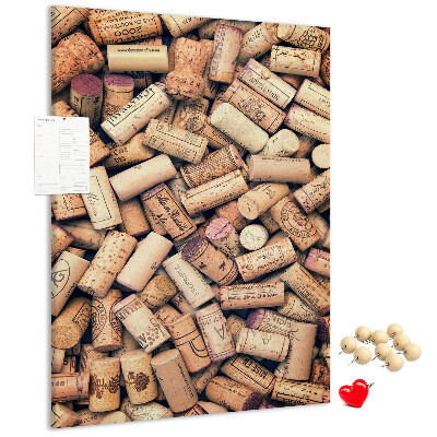 Cork notice board A collection of wine bottle corks