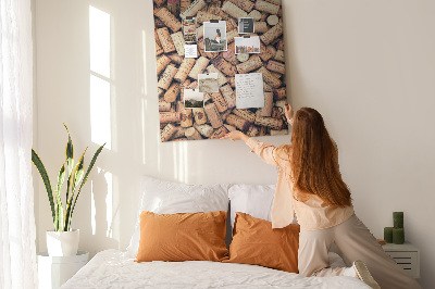 Cork notice board A collection of wine bottle corks