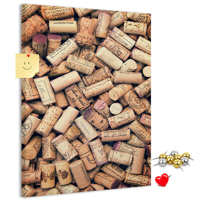 Cork notice board A collection of wine bottle corks