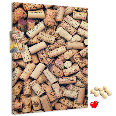 Cork notice board A collection of wine bottle corks