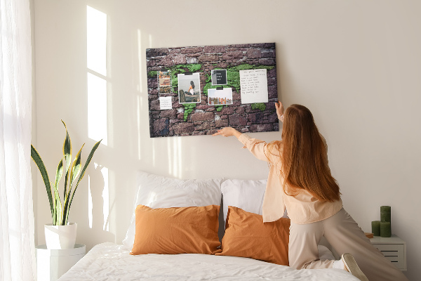 Cork board World map on the wall