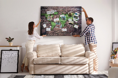 Cork board World map on the wall