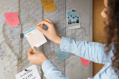 Cork memo board Love lettering