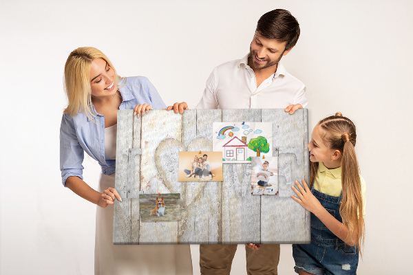 Cork memo board Love lettering