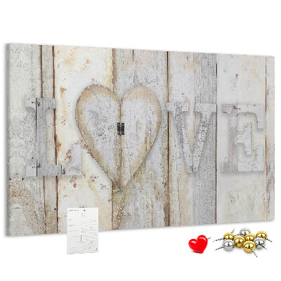 Cork memo board Love lettering