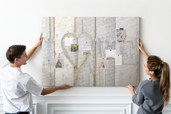 Cork memo board Love lettering