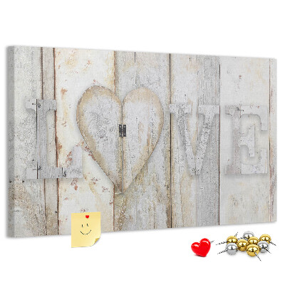 Cork memo board Love lettering