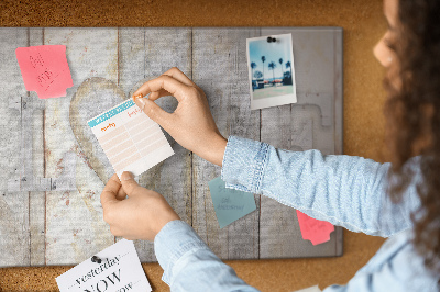 Cork memo board Love lettering