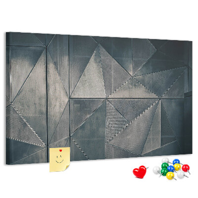 Cork memo board Metal abstraction