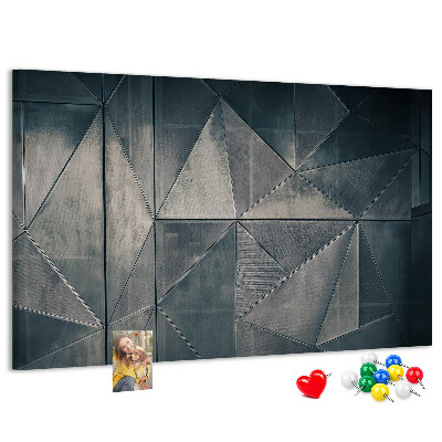 Cork memo board Metal abstraction