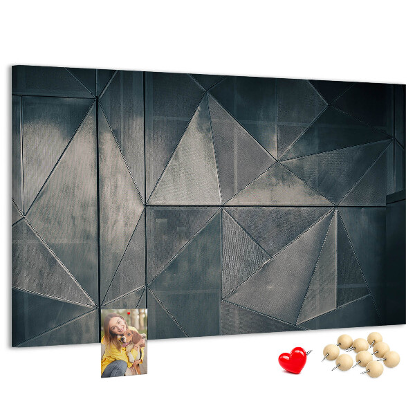 Cork memo board Metal abstraction